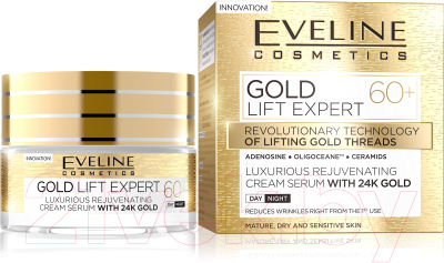 Крем для лица Eveline Cosmetics Gold Lift Expert 60+ омолаживающий (50мл)
