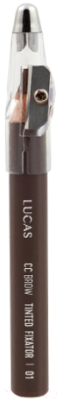 

Карандаш для бровей Lucas Cosmetics, Русый (серый/тауп), CC Brow Tinted Wax Fixator 01