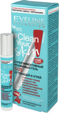 Гель для лица Eveline Cosmetics Clean Your Skin SOS от прыщей (15мл)