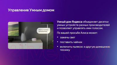 Умная колонка Яндекс Станция Мини + Пульт для умного дома Яндекс YNDX-0006 (белый)