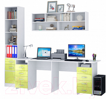 

Комплект мебели для кабинета MFMaster, Тандем УШ-3-01 Глянец / Тандем-3-01-БЛ-ГЛ