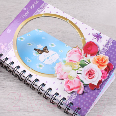 Изображение товара Блокнот Darvish 3D Цветы / DV-10296 (60л)