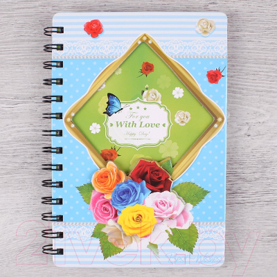 Изображение товара Блокнот Darvish 3D Цветы / DV-10296 (60л)