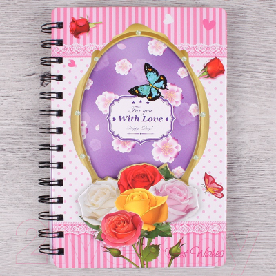 Изображение товара Блокнот Darvish 3D Цветы / DV-10296 (60л)