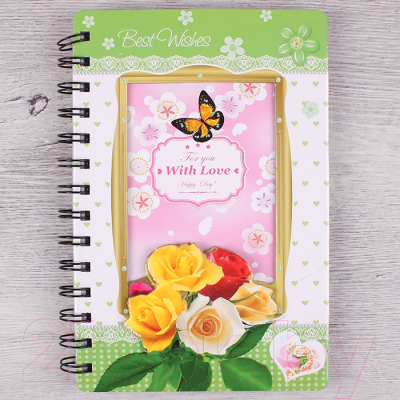 Изображение товара Блокнот Darvish 3D Цветы / DV-10296 (60л)