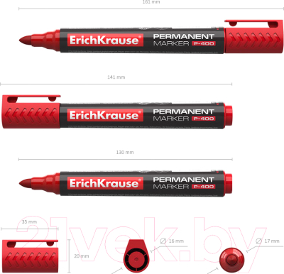Маркер перманентный Erich Krause P-400 / 30988