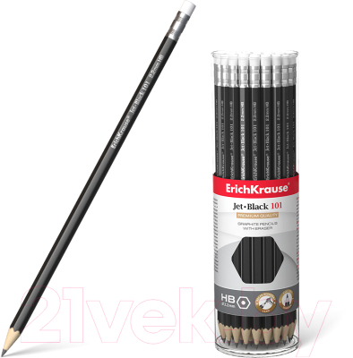 Изображение товара Простой карандаш Erich Krause Jet Black 101 HB / 45606