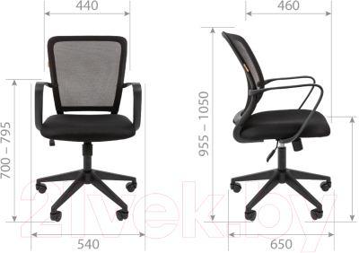 Кресло офисное Chairman 698 (TW-01, черный)