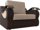 Кресло-кровать Лига Диванов Меркурий 223 / 105481 (60, велюр бежевый/экокожа коричневый) - 