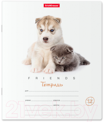 Изображение товара Тетрадь Erich Krause Дружба / 42545 (12л, клетка)