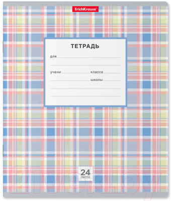 Изображение товара Тетрадь Erich Krause Новая шотландка / 42600 (24л, клетка)