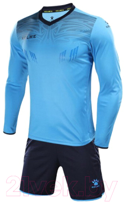 Футбольная форма Kelme Goalkeeper L/S Suit Kid / 3873007-4007 (160, голубой)