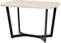 Обеденный стол Millwood Лофт Мюнхен Л 120x70x75 (дуб белый Craft/металл черный) - 