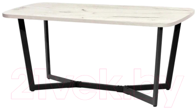 Обеденный стол Millwood Лофт Мюнхен Л 160x80x75 (дуб белый Craft/металл черный)