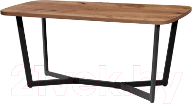 Обеденный стол Millwood Лофт Мюнхен Л 160x80x75 (дуб табачный Craft металл черный)