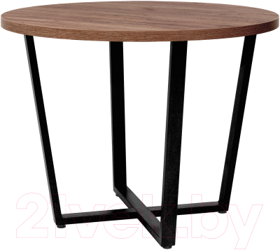Обеденный стол Millwood Лофт Орлеан Л D100x75 (дуб табачный Craft/металл черный)
