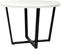 Обеденный стол Millwood Лофт Орлеан Л D110x75 (дуб белый Craft/металл черный) - 