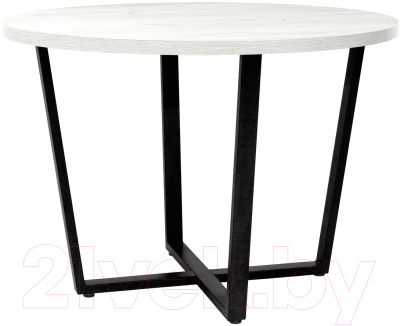 Обеденный стол Millwood Лофт Орлеан Л D110x75 (дуб белый Craft/металл черный)