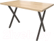 Обеденный стол Millwood Лофт Хьюстон Л 120x70x75 (дуб золотой Craft/металл черный) - 