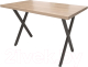 Обеденный стол Millwood Лофт Хьюстон Л 120x70x75 (дуб табачный Craft/металл черный) - 