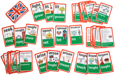 Развивающие карточки Айрис-пресс Английские неправильные глаголы / 9785811259571 (Степичев П.)