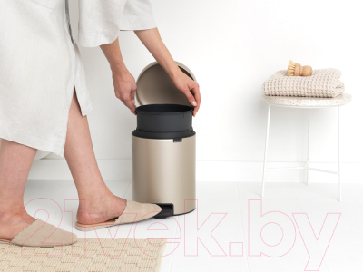 Мусорное ведро Brabantia Pedal Bin Newicon / 304422 (5л, шампань)