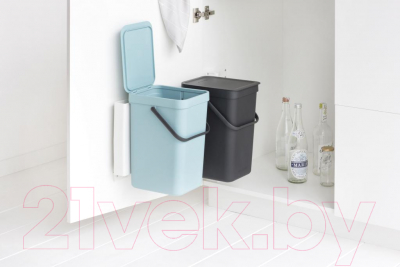 Мусорное ведро Brabantia Sort & Go / 109805 (12л, серый)