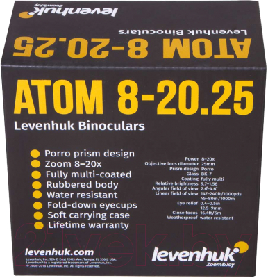 Бинокль Levenhuk Atom 8–20x25 / 71405
