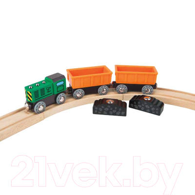 Поезд игрушечный Hape Дизельный грузовой поезд / E3718-HP