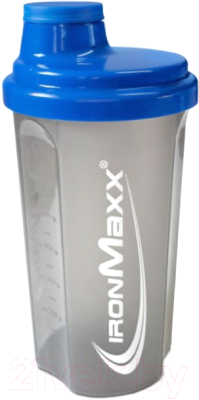 Шейкер спортивный IronMaxx CIB001131 (700мл, прозрачный/синий)