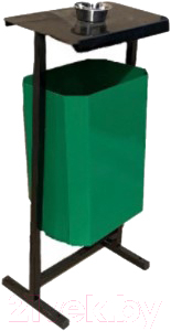 Урна уличная Титан Мета ТМБ-50 с пепельницей (зеленый)