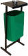 Урна уличная Титан Мета ТМБ-50 с пепельницей (зеленый) - 
