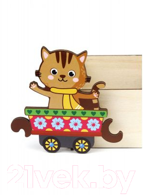 Развивающая игра WoodLand Toys Поезд с животными. Хоровод / 145106