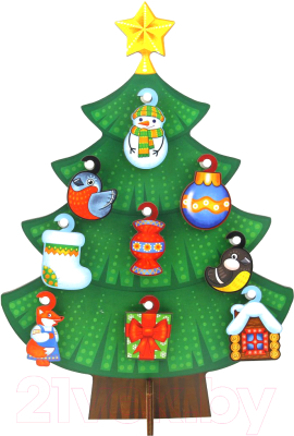 

Развивающая игрушка WoodLand Toys, Елка с игрушками / 148103