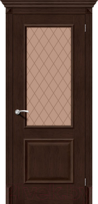 Дверь межкомнатная el'Porta Эко Классико-13 60x200 (Antique Oak/Bronze Сrystal)