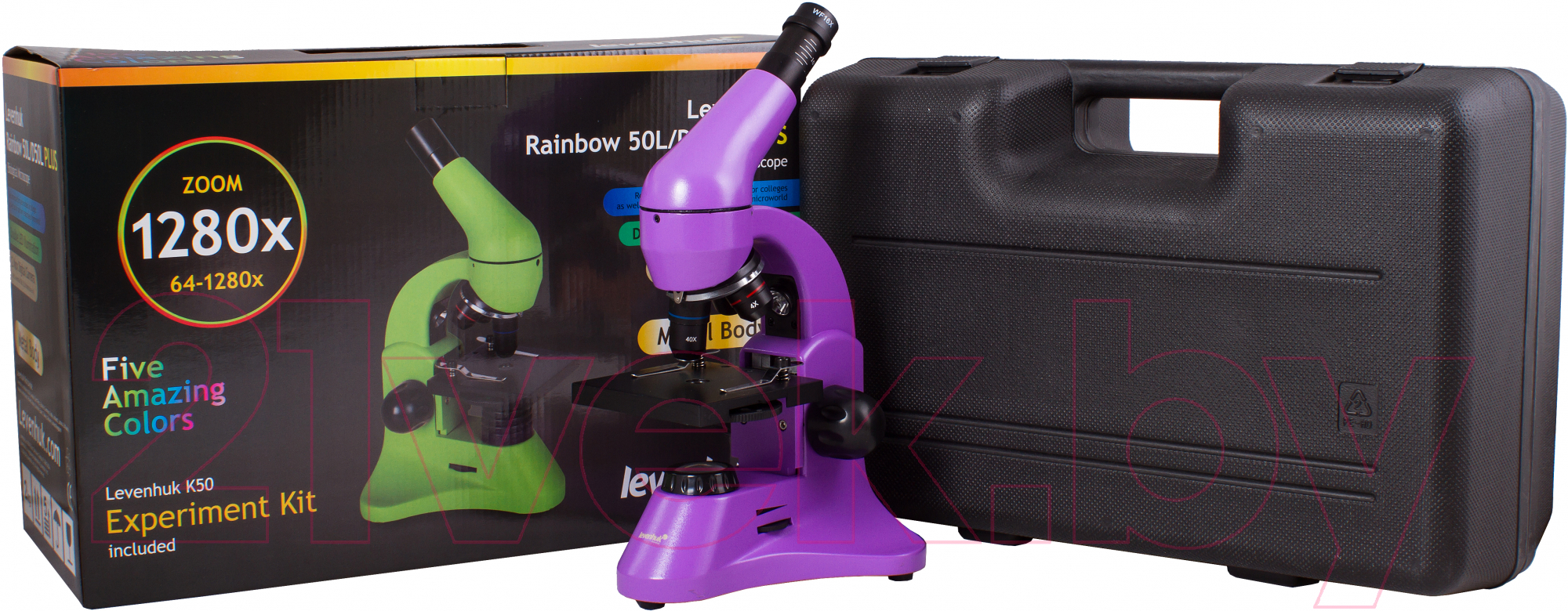 Микроскоп оптический Levenhuk Rainbow 50L Plus / 69052 (Amethyst) — фото 12