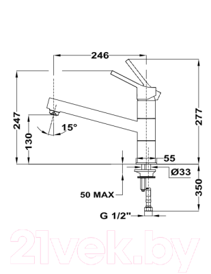 Смеситель Teka Kitchen Series 539930210