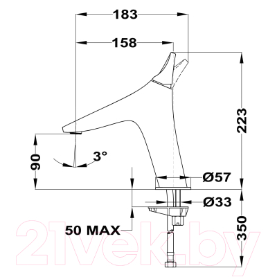 Смеситель Teka Sense L 913860200