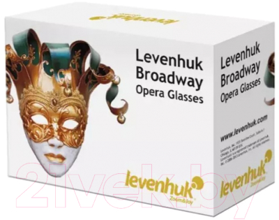 Театральный бинокль Levenhuk Broadway 325F / 28817 (с подсветкой и цепочкой, белый)