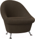 Кресло мягкое Лига Диванов 252 / 105546 (рогожка, коричневый) - 