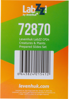 Набор микропрепаратов Levenhuk LabZZ CP24 / 72870 (существа и растения)
