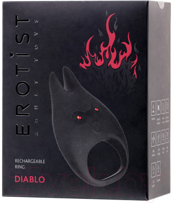 Виброкольцо Erotist Diablo / 548002 (черный)