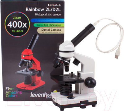 Микроскоп оптический Levenhuk Rainbow D2L Moonstone / 69040