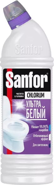 Чистящее средство для унитаза Sanfor Chlorum (750мл)