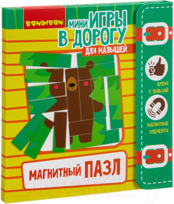 

Развивающая игра Bondibon, Магнитный пазл. Мишка / BB3560