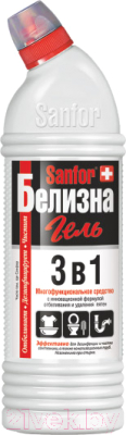 Универсальное чистящее средство Sanfor Белизна гель 3в1 отбеливающее (700мл)
