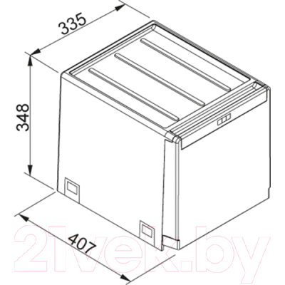 Система сортировки мусора Franke Cube 40 (2x14л)