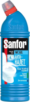 Чистящее средство для унитаза Sanfor WC Gel Антиналет, Морской бриз (750мл) - 