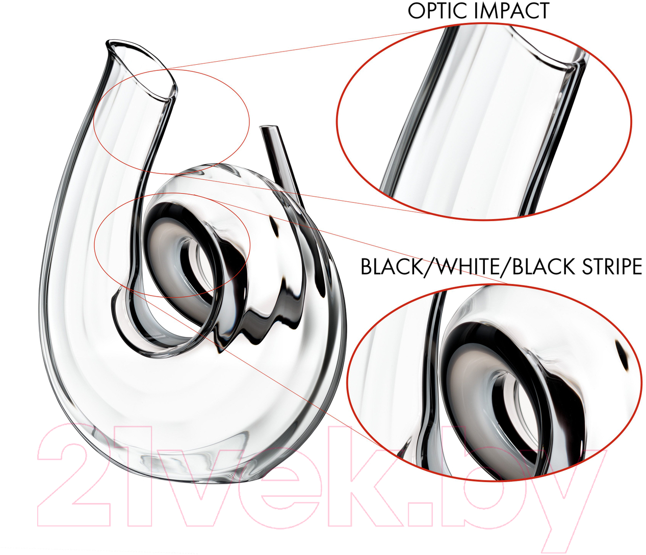 Декантер Riedel Curly Fatto a Mano Black/White/Black Optic / 2011/00