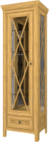 Шкаф с витриной WellMaker Норманн ШВ1-60 ПП (натура) - 
